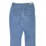 LEVI'S Mid Rise Womens Jeans Blue Slim Straight Stone Wash W29 L32
