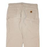 CARHARTT Carpenter Workwear Mens Jeans Beige Loose Straight W39 L27
