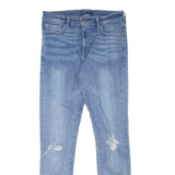LEVI'S 721 Made & Crafted BIG E Distressed Womens Jeans Blue Slim Skinny W29 L32