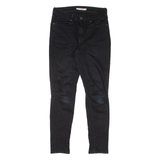 LEVI'S 721 High Rise Womens Jeans Black Slim Skinny W27 L26