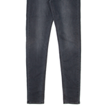 LEVI'S 710 Womens Jeans Grey Slim Skinny Stone Wash W28 L30