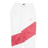 AIR JORDAN Mens Track Pants White Tapered S W24 L28