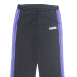 PUMA Womens Sweatpants Black Wide-Leg XL W32 L29