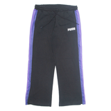 PUMA Womens Sweatpants Black Wide-Leg XL W32 L29