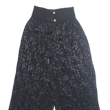 Womens Trousers Black Regular Wide-Leg W24 L23