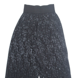 Womens Trousers Black Regular Wide-Leg W24 L23