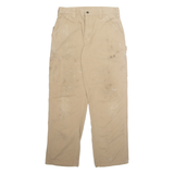CARHARTT Carpenter Workwear Mens Trousers Beige Regular Straight W32 L32