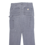 CARHARTT Carpenter Workwear Mens Trousers Grey Regular Straight W32 L31