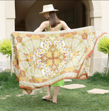 Anyyou 100% Mulberry Silk Coffee Brown Scarf Women Luxury Long Shawl – Beach Wear, Swimwear Cover Up, Pashmina Foulard Fashion Accessory