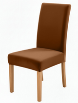 Anyseat Camel Velvet Dining Chair Cover – Plush Stretchable Slipcover for Kitchen & Dining Room Chairs
