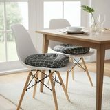 Anypillow Black Grid Pattern Chair Pad – Soft Seat Cushion