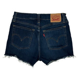 Levis Denim Shorts - 26W UK 6 Dark Wash Cotton