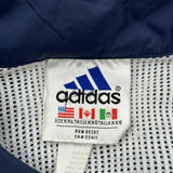 Adidas Striped Track Jacket - 2XL Blue Nylon