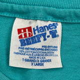 Alaska Hanes Single Stitch T-Shirt - XL Green Cotton
