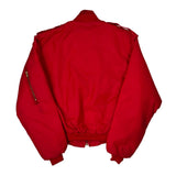 Made In USA Ma-1 Artex Bomber Jacket - Large Red Polyester