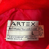 Made In USA Ma-1 Artex Bomber Jacket - Large Red Polyester