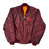 I Feel Like Pablo Ma-1 Yeezy Graphic Bomber Jacket - Medium Burgundy Nylon