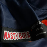 Nasa & US Army Patches Nasty Boys Ma-1 Bomber Jacket - XL Blue Polyester