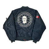 Ma-1 Canada Goons Hood Program Bomber Jacket - Medium Navy Nylon