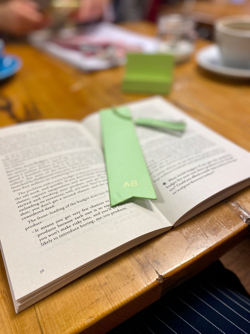 Our bookmarks look great out and about on the go.