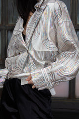 Jacqueline Bomber Jacket in Beige – Stylish Women's Bomber Coat