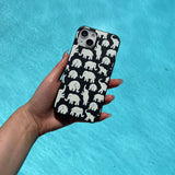 Black Little Elephants iPhone 14 Pro Case