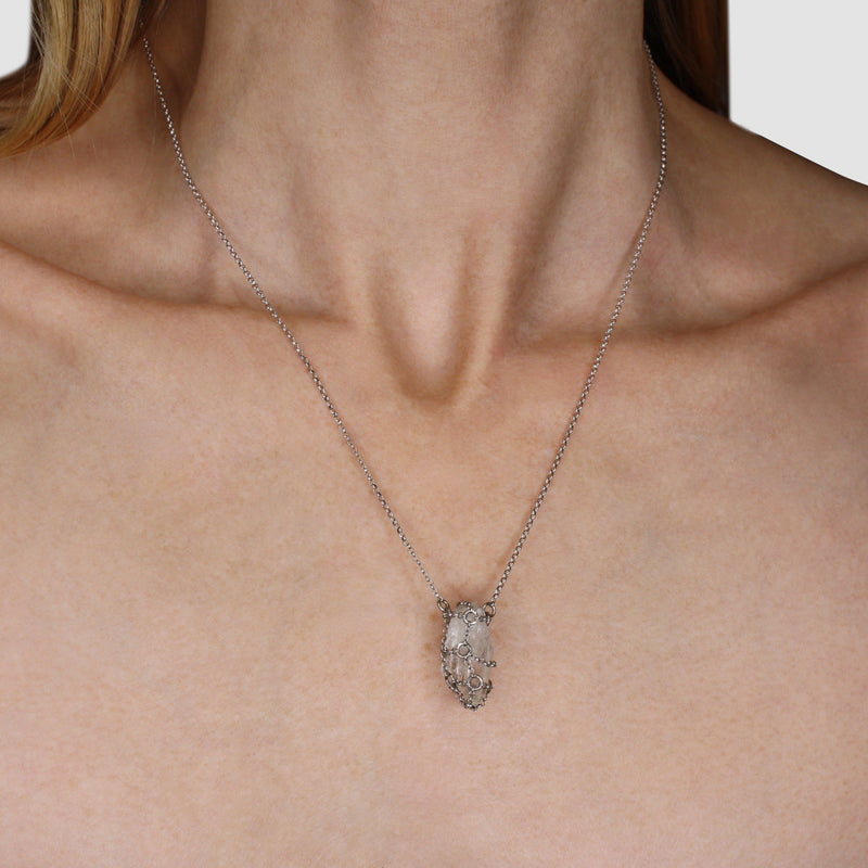 Caged Quartz Necklace