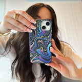 Black Galaxy Swirls iPhone 14 Case