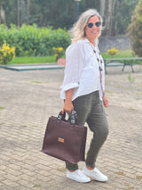 Tote Bag XL dark brown cork