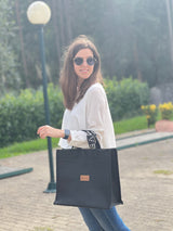 Tote Bag XL black cork
