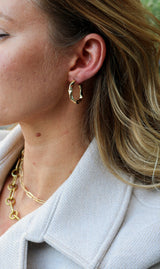 Emma Crushed Chunky Hoops Earrings
