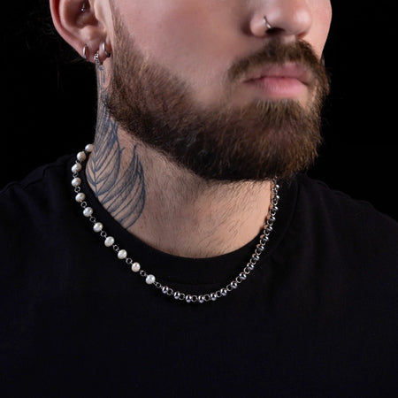 Split White Pearl Necklace