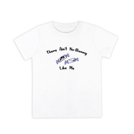 Organic Cotton Toddler Kids T-Shirt - White Bunny Candy