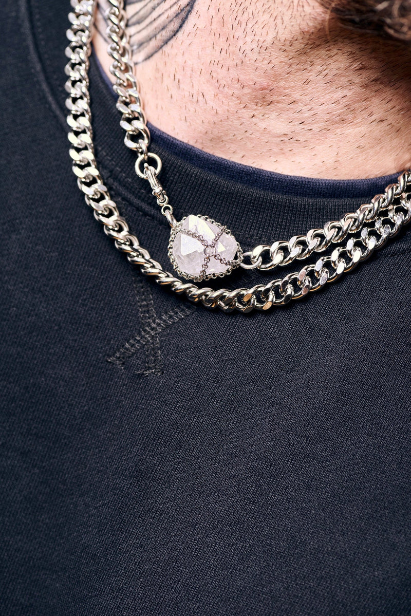 Caged Web Quartz Necklace