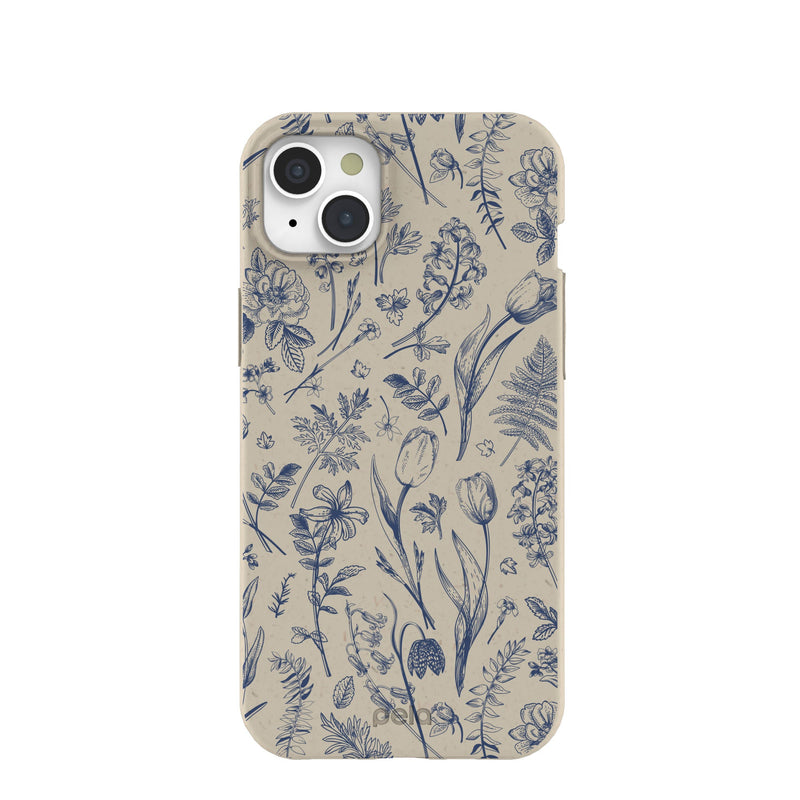 London Fog Indigo Bouquet iPhone 15 Plus Case