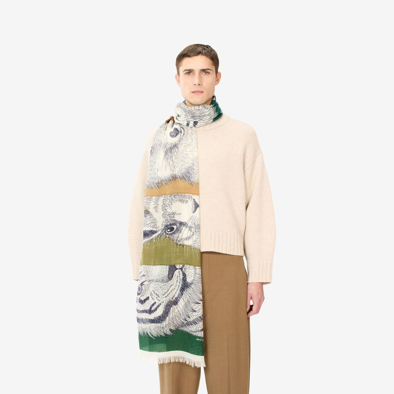 Scarf Et20fre10 Green – Cerqular - Main Image