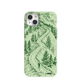 Sage Green Into the Mountains MTBCO iPhone 15 Plus Case