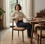 Anyseat Beige Fur Stretch Chair Cover – Washable, Removable Dining & Kitchen Seat Protector