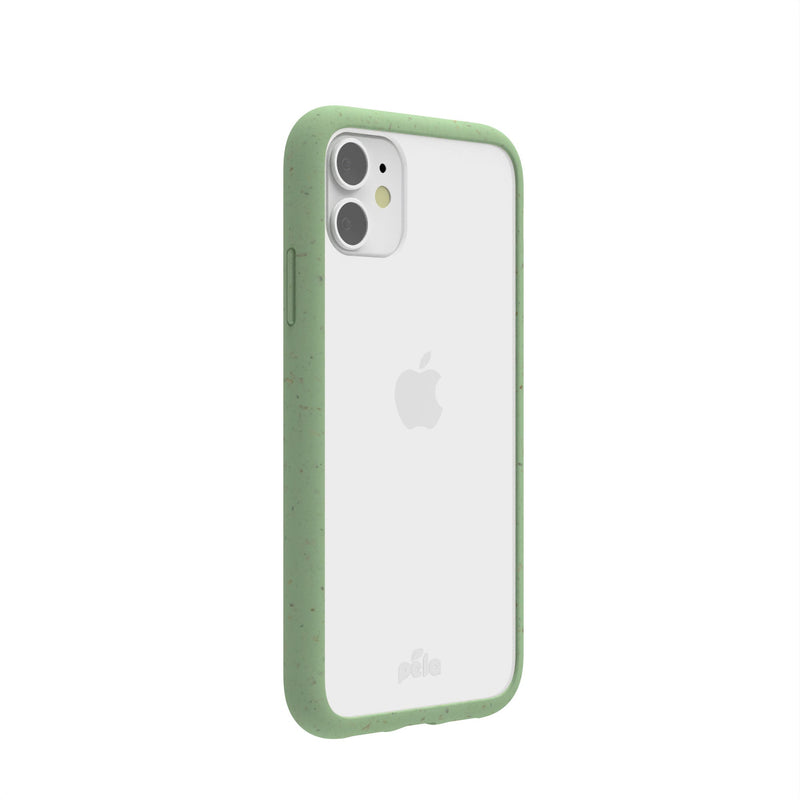 Clear iPhone 11 Case with Sage Green Ridge