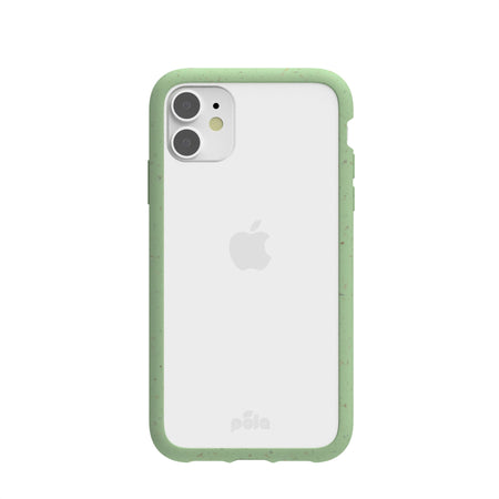 Clear iPhone 11 Case with Sage Green Ridge