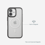 Clear Trail Stickers iPhone 17 Case With Noir Ridge (MagSafe included)