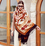 Anyyou 100% Merino Wool Coffee Neck Wrap Silk Satin Large Winter Scarf Pashmina Shawl Bandana Perfect For Women Ladies Fashion Style