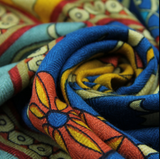 Anyyou 100% Pure Merino Wool Multicolor Tie Pattern Stylish Poncho Winter Large Scarf With Trendy Pashmina Shawl Bandana For Womenfashion Design
