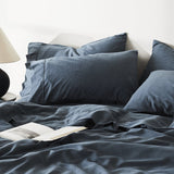 Ink | Linen+ Duvet Cover Made with Organic Bamboo Hemp #Color_ink