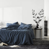 Ink | Linen+ Duvet Cover Made with Organic Bamboo Hemp #Color_ink