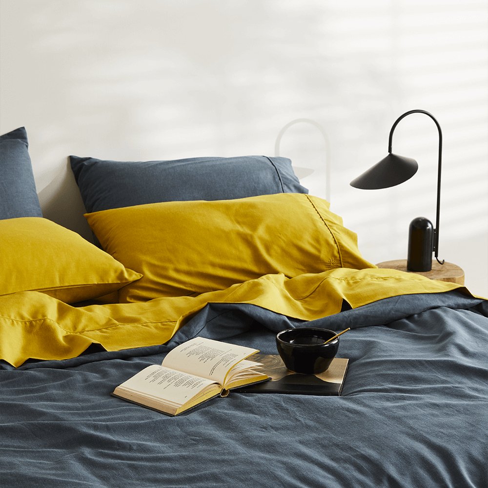 Ink | Signature Sateen Pillowcase Set Made With Organic Bamboo Hemp #Color_ink