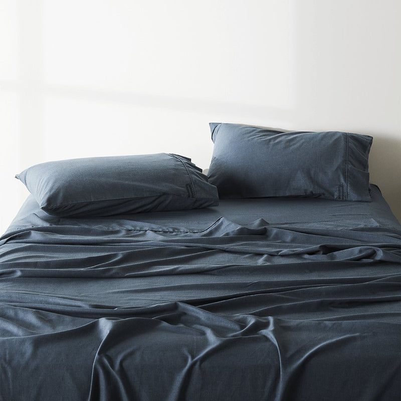 Ink | Signature Sateen Pillowcase Set Made With  Organic Bamboo Hemp #Color_ink