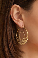 Iris Hoops Gold Medium