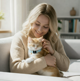 Anypet Large Light Blue Cat Collar with Safety Buckle, Bell & Durable Adjustable Strap – Stylish Comfortable Pet Accessory for Cats