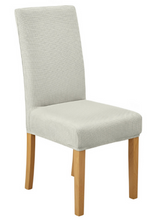 Anyseat Off White Waterproof Chair Cover – Corn Kernel Pattern Stretch Slipcover for Dining Room